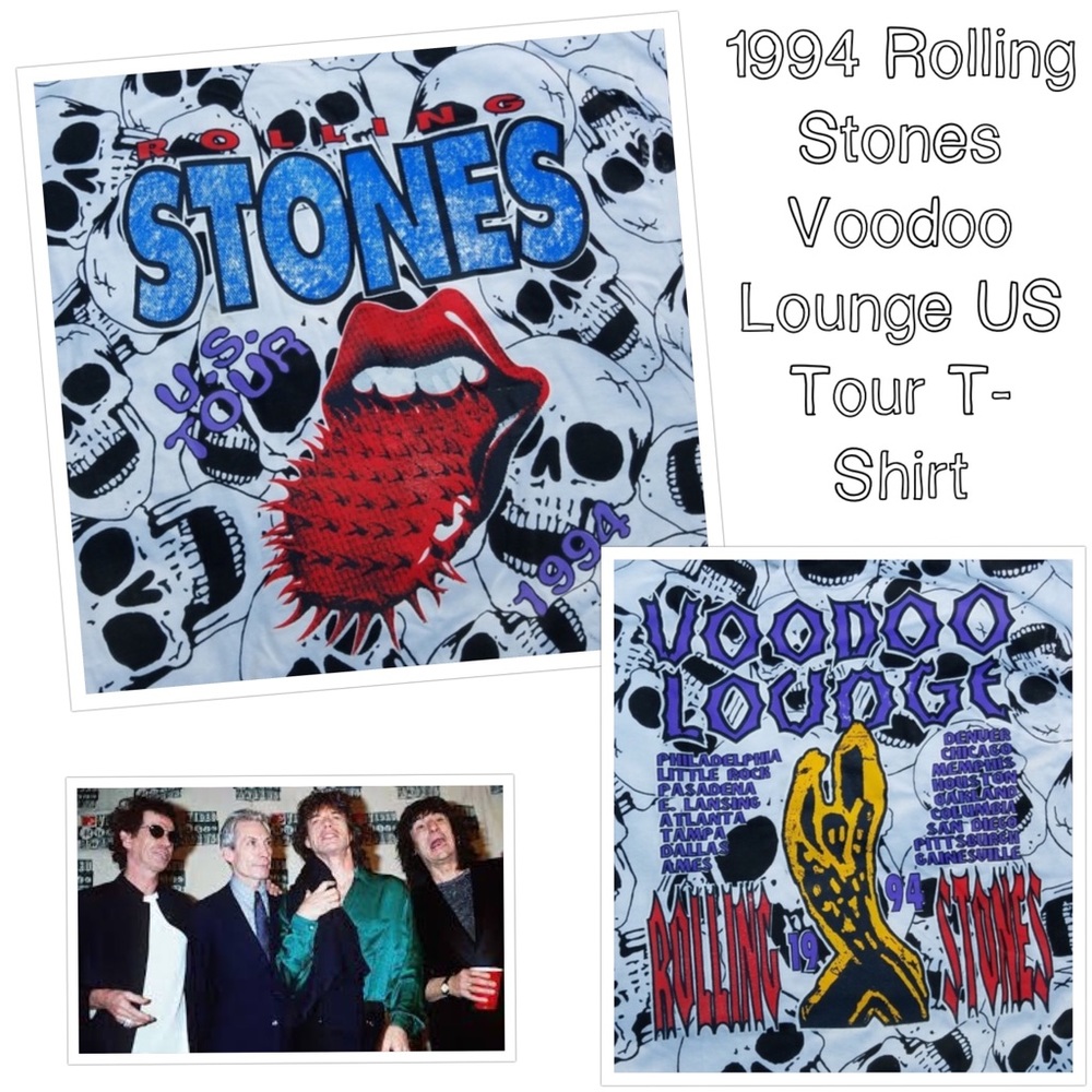 Vintage '94 Rolling Stones US Voodoo Lounge Tshirt - Picture 1 of 8